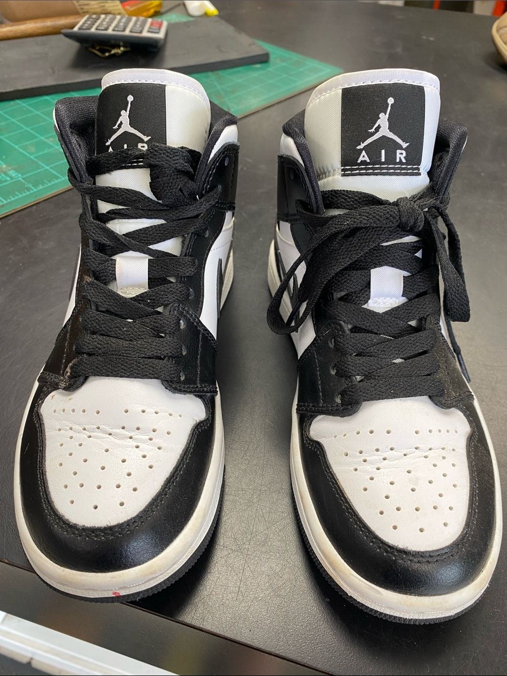 Nike Air Jordan 1 High Black and White youth Sneakers